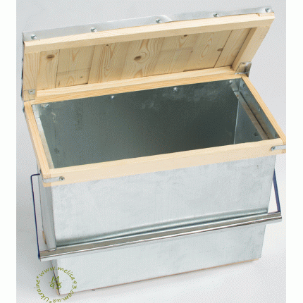 Ящик для перенесення 6-ти рамок, оцинкований з металевою ручкою 385х505х235 мм. 	